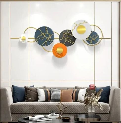 Geometric Metal Wall Art, Color : Multi-Color