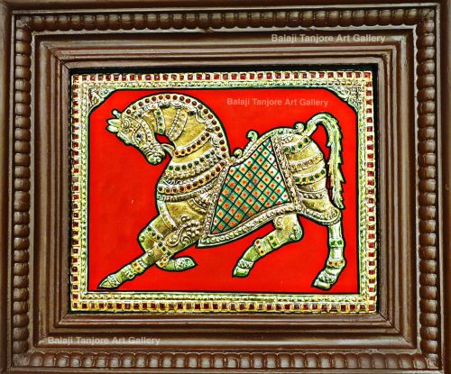 Vaasthu Horse Gold Tanjore Painting