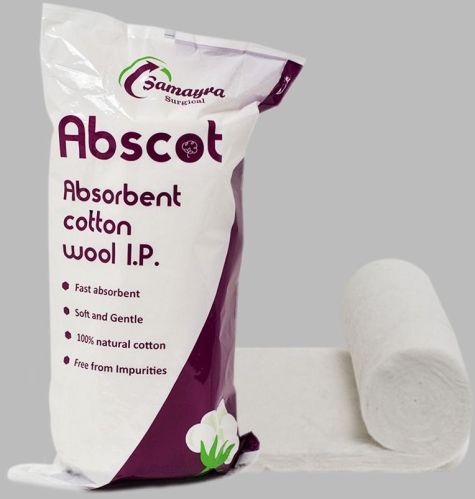 500gm Samayra Abscot Absorbent Cotton Wool, Packaging Type : Packet
