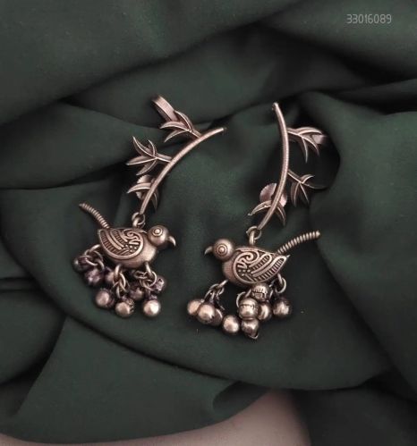 Stylish Silver Panchhi Earcuff Earring For Women