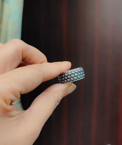 Glamaya German Silver Women Oxidised Thumb Ring