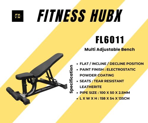 Gym Multi Purpose Bench, Color : Black