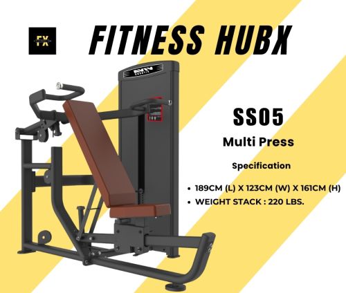 Fitness Hubx Multi Press Machine, Color : Black