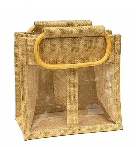 Window Jute Double Jar Bag H15 X W18 X G13cm