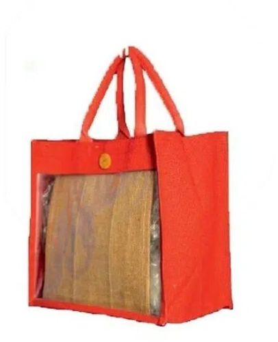 Window Jute Double Wine Bag, Color : Natural H36 X W30 Xg20cm