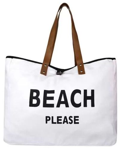 Leather Stylish Cotton Beach Bag