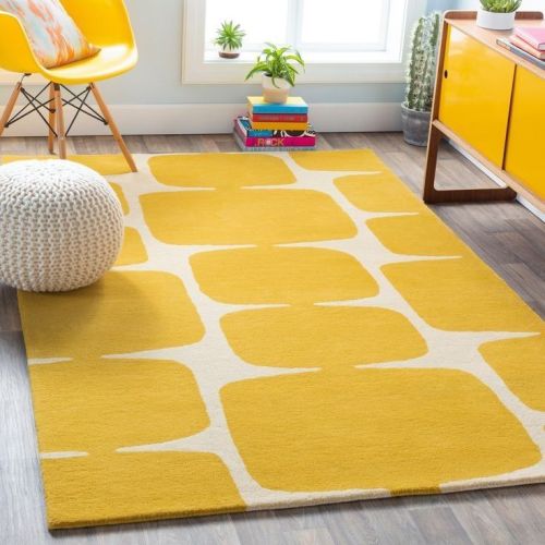 Plain Handmade Tufted Carpet, Shape : Rectangular for Home, Hotel