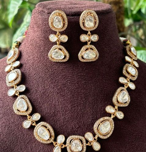 New Uncut Polki Kundan Necklace / Choker Set