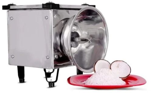 Stainless Steel Coconut Scraper Machine, Color : Silver