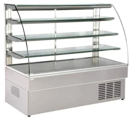SS Glass Non AC Food Display Counter for Shop