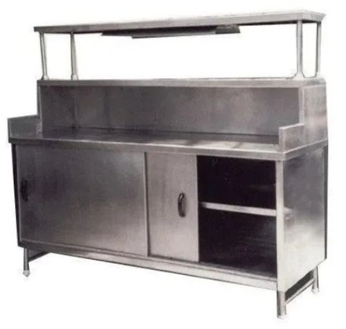 Stainless Steel Pick Up Counter, Color : Grey for Restaurant