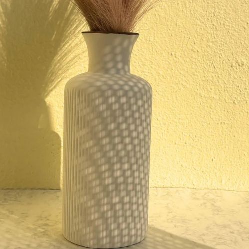 White Long Flower Vase