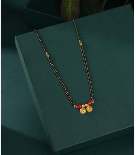 Gold Mangalsutra With Corals