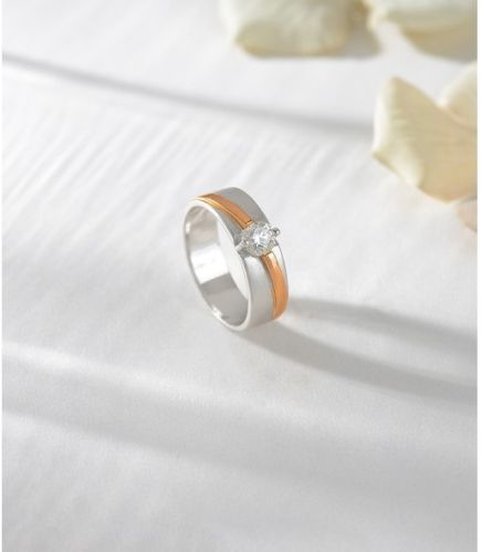 Striking Round Cut Solitaire Diamond Ring