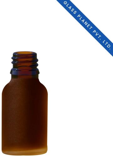 15 Ml Amber Frosted Glass Bottle With 18mm Neck