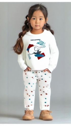 Baby Mummy White Sweatshirt Matching Pants Set