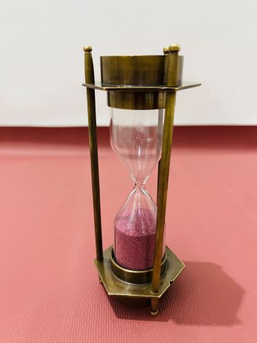Polished Brass Sand Timers, Color : Brown 6inch