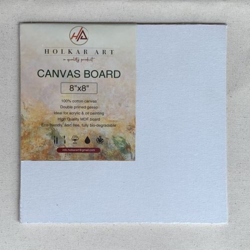 8x8 Inch White Canvas Board, Shape : Square for Painting