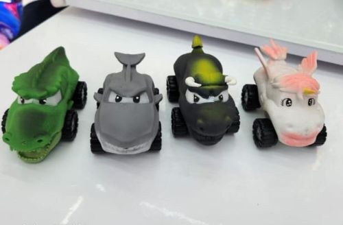Plastic Color Coated Animal Car Toy, Packaging Type : Multicolor