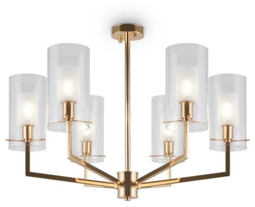 Rod-mounted Chandelier, Color : Silver For Indoor Decorative Lighting