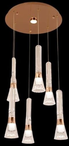 Stylish Double Height Chandelier, Color : Silver For Indoor