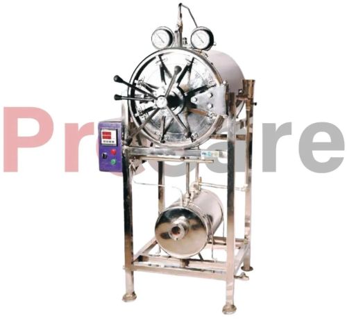 304 Stainless Steel Horizontal Autoclave, Color : Silver