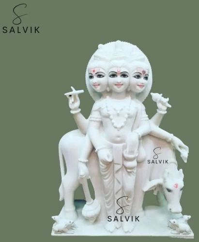 2 Feet Dattatreya Marble Statue, Color : White for Decorative