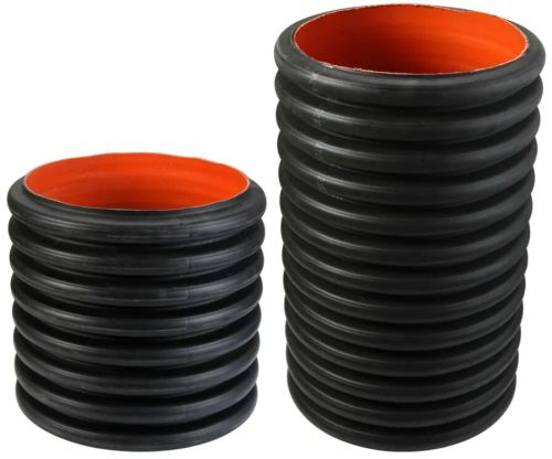 High-density Polyethylene dwc pipes, Color : Black