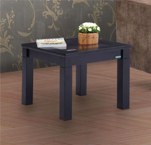 Eliot Wooden Side Table, Color : Black