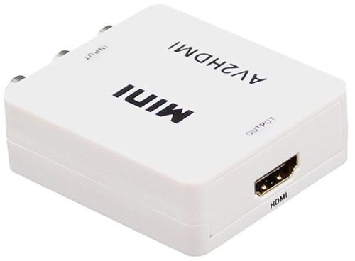 AV To HDMI Video Converter, Color : White for CCTV Monitoring