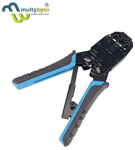 Steel Multybyte Crimping Tool RJ-45 3in1, Color : Assorted