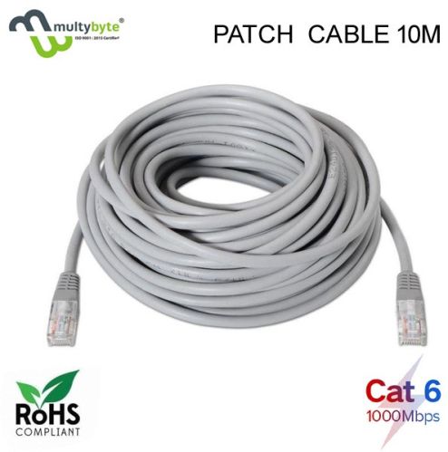 Multybyte RJ-45 Patch Cord cat-6 Ethernet Cable 10 MTR
