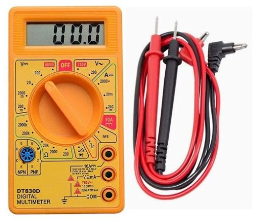 Plastic Unity DT 830D Digital Multimeter, Color : Yellow Black