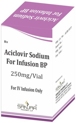 Aciclovir Sodium For Infusion BP Injections, 250 Mg