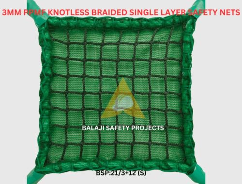 3mm PPMF Knotless Braided Single Layer Safety Nets