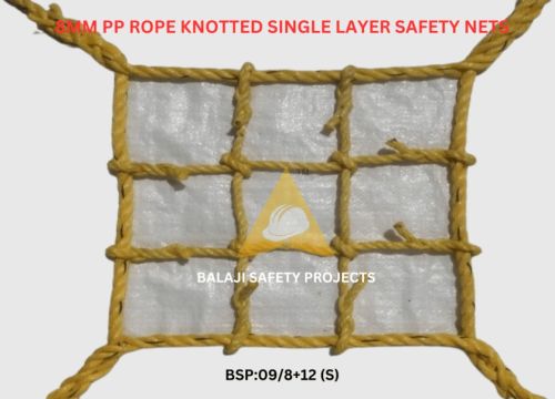 8mm PP Rope Knotted Single Layer Safety Nets