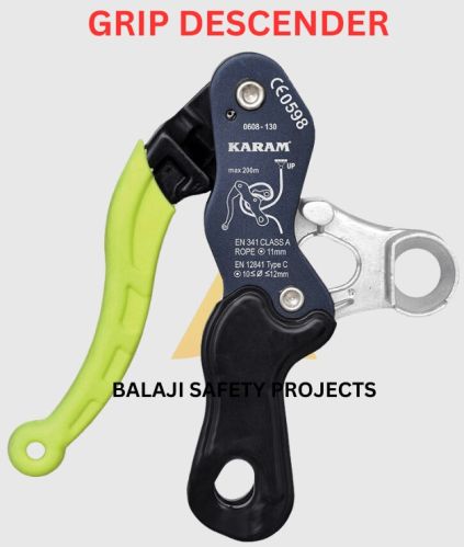 Grip Descender for Descent On A Single Rope