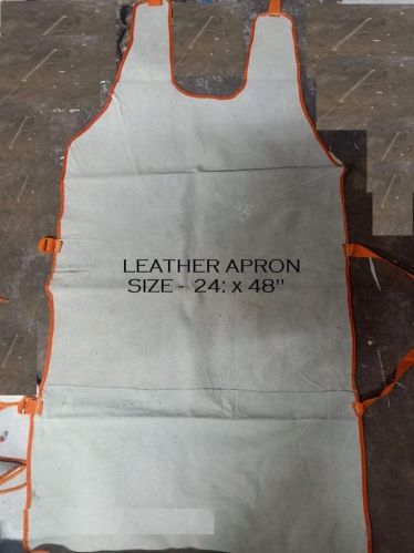 Bounded Collar Resists Sagging Leather Aprons