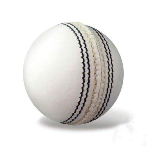 Plain White Cricket Leather Ball, Shape : Round