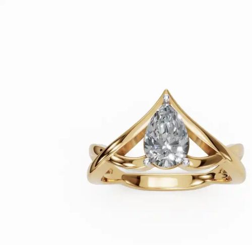 Gold Forever Pear Dreams Diamond Women Ring