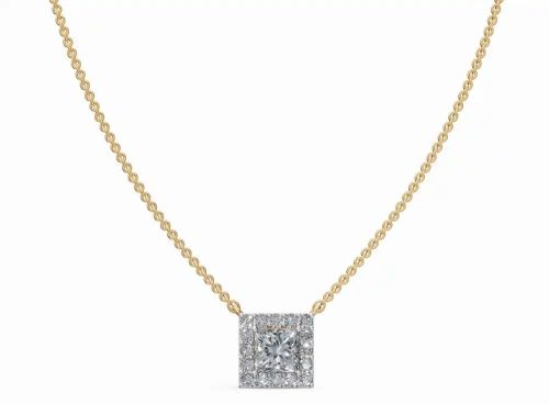 Gold Solace Square Style Women Pendant