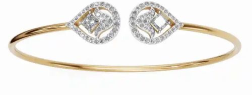 Metal (14 KT) Symmetric Diamond Frame Women Bracelet