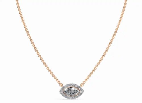 14 KT Gold Women Marquise Elegance Pendant