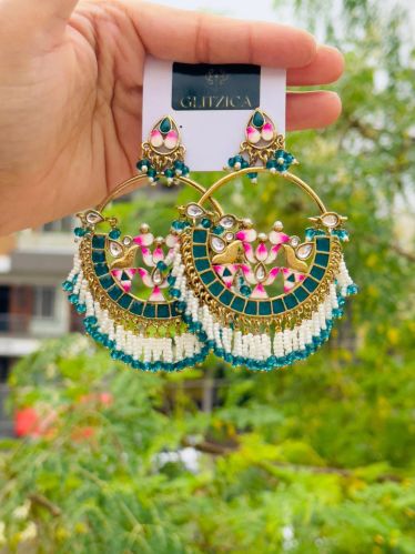 Morr Womens Chandbali Jhumka Earrings Weddings, Festive Occasions