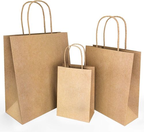 Plain Brown Kraft Paper Bag All Size, Technics : Machine Made