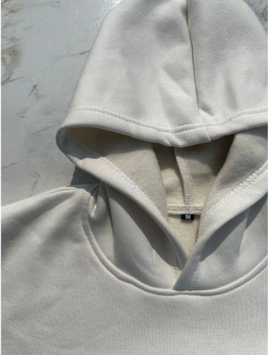 Plain WIN001 Unisex White Poly Cotton Hoodie M, XL & XXL