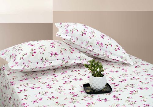 Elora Cotton Printed Bedding Set, Technics : Handloom for Bedroom Use