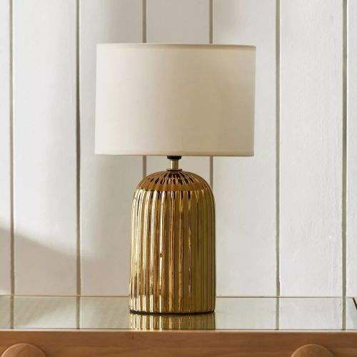 Fabric Cantha Ceramic Table Lamp 38 Cm for Illuminate Spaces