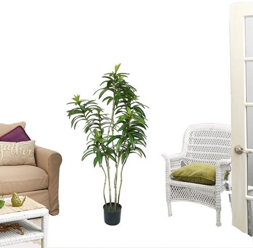 PVC Artificial Dracaena Reflex Tree, Color : Green 120cm