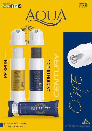 Aqua Century Inline Filter Cartridge (Block Carbon)